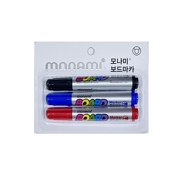 모나미 보드마카 - 흑청적 3색세트