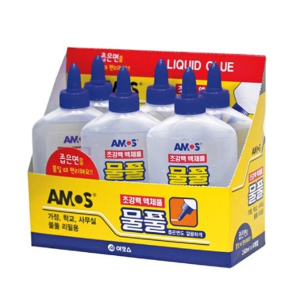 아모스 초강력 액체 물풀 240ml (6개입)