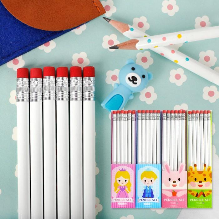 6자루 12자루 2B 연필세트 초등 필기구 케이스 포함