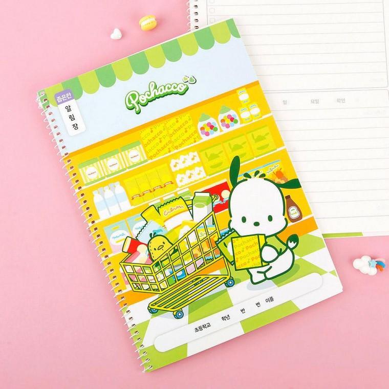 산리오 포차코 좁은칸 알림장 노트-8EA