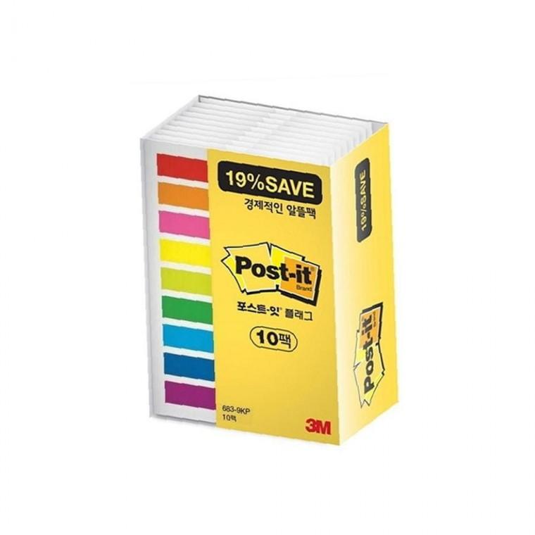 3M 편안함 넉넉한 필름 플래그 알뜰팩 683-9KP-10