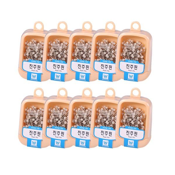 화신 진주핀 화이트 행거팩 (1박스 10개입)