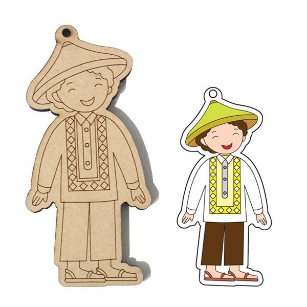 세계다문화의상우드아트11/필리핀/바롱