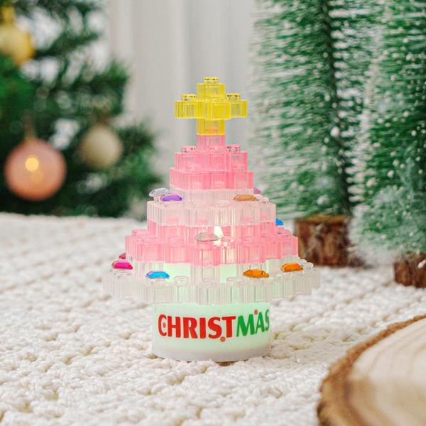 디폼블럭/LED미니트리무드등/투명/핑크트리/MH