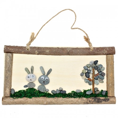 에코데코스톤액자만들기-숲속작은토끼