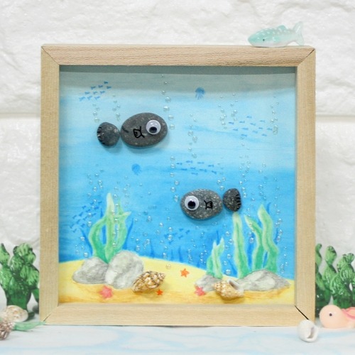 에코스톤나무액자만들기-여름바닷속상상(물고기)