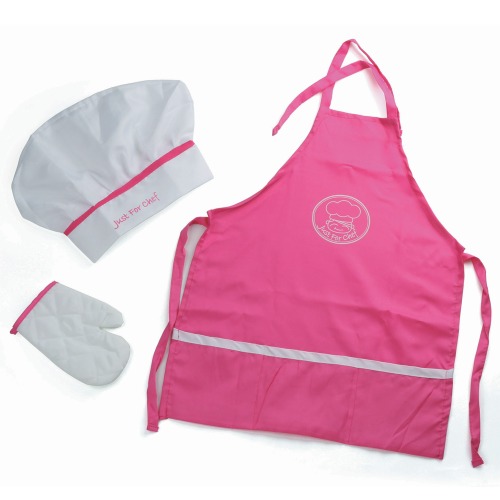 앞치마두건손장갑3종핑크