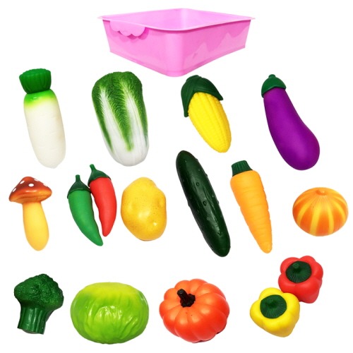 소프트야채16종소꿉+소프트교구바구니(소)1개