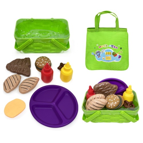 베이커리첫놀이세트13p+시장가방1