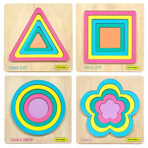 티거원목퍼즐-도형4종