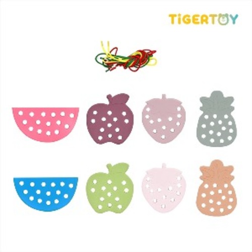 소프트과일실꿰기8p+소프트교구바구니(소)1