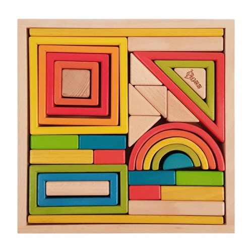 원목레인보우블록33피스