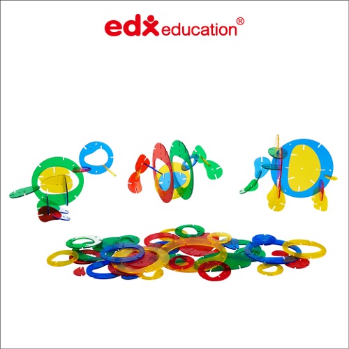 EDX투명무지개조약돌끼우기블록