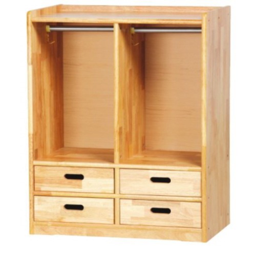 고무나무개방식옷장(4인용)